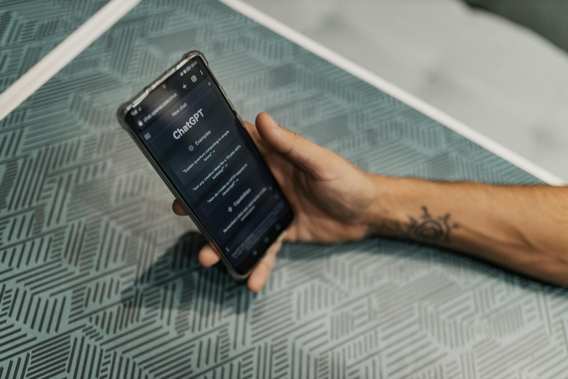 woman looking skeptically at health information on a smartphone chatbot interface - AI health advice